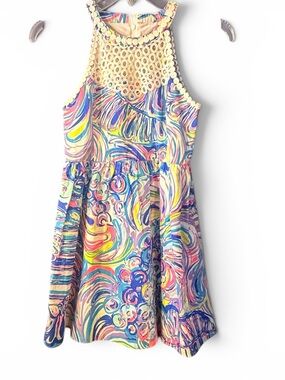 Lilly Pulitzer Dress Girl’s Size 12 Multicolor Swirl Sundress